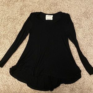 Black v-neck tunic